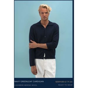 Men's Navy Cardigan